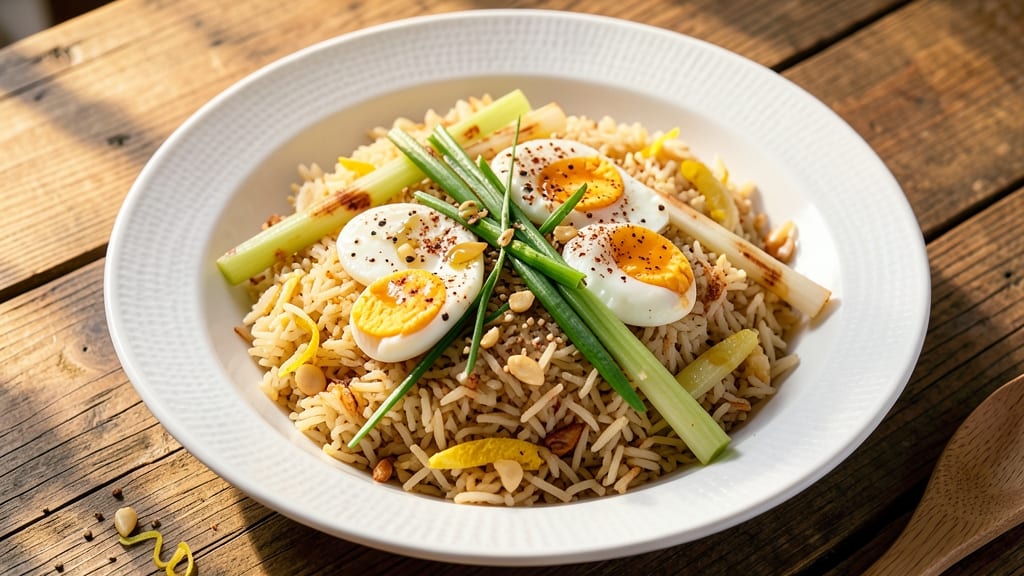 Chinese Basmati Fried Rice Recipe: Five-Spice Infused Eggs and Crispy Celery